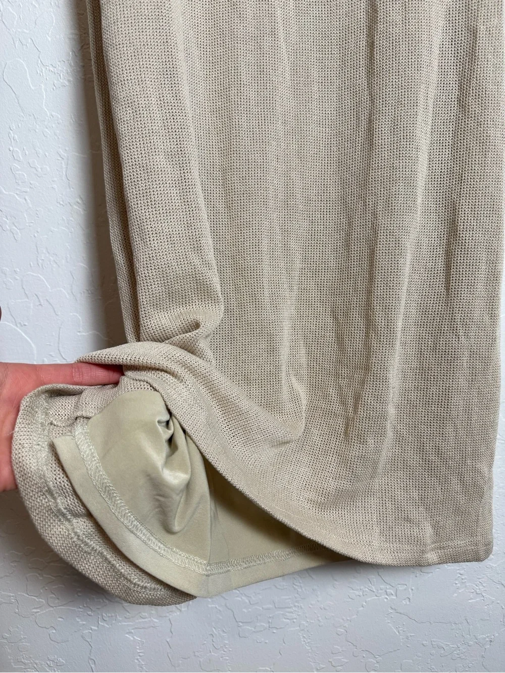 Outcast Clothing Rosalia Knit Maxi Skirt Oat Beige Small NWT